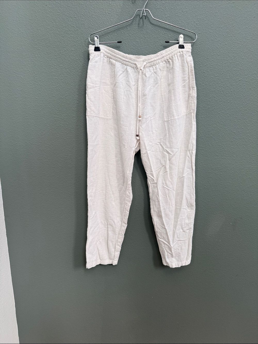 L Space Pant‎ White 100% Cotton Women’s SZ Large